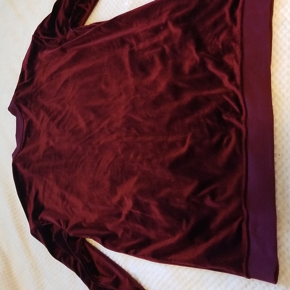 Burgundy velour oversized jacket - Picture 5 of 5